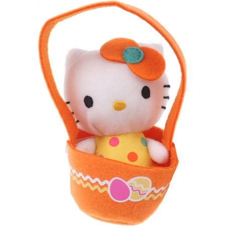Hello Kitty Knuffel Panier Meisjes Oranje 12 Cm