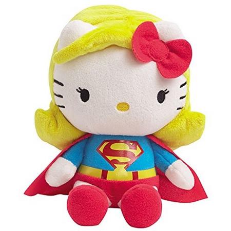 Hello Kitty Knuffel Super Woman Meisjes Geel/rood 17 Cm