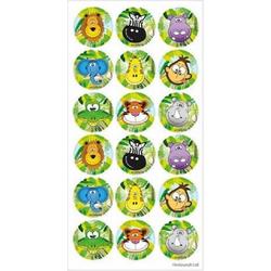 Stickervel 10x jungle dieren fun stickers