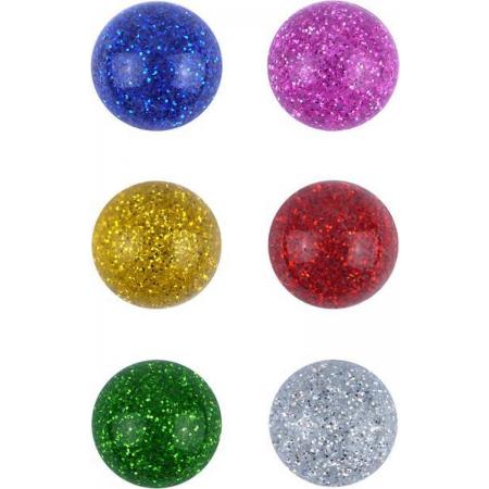 Stuiterballen Glitters 35 mm – 72 stuks