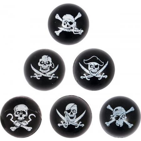 Stuiterballen Piraten Zwart 35 mm – 72 stuks