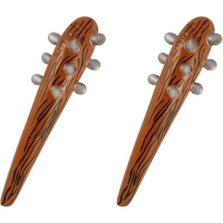 2x stuks opblaasbare knots/knuppel 60 cm - Holbewoner/caveman - Carnaval/Halloween verkleed artikelen