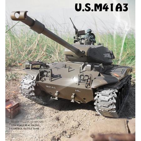 Heng Long - Tank - M41 A3 Walker Bulldog - 1:16 - 2,4 ghz - Pro Model