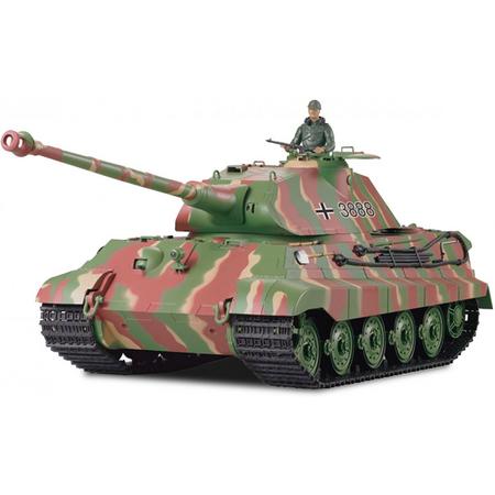 RC tank King Tiger porsche koepel in houten kist 2.4GHZ Control edition