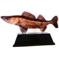 Vistrofee Real Fish Snoekbaars 23 cm - Prijs Snoekbaarswedstrijd Beker Viswedstrijd Snoekbaars