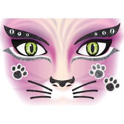 Face Art Glitter Sticker / Gezicht Tattoo Kat / Poes / Cat