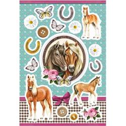   Stickers Horses In Love Meisjes 12 X 8,4 Cm Folie 17 Stuks
