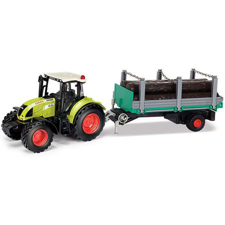 Claas ARION 540 Tractor  en Houttransporter- schaal 1:32