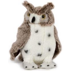 Pluche oehoe uil bruin/wit uilen knuffel 20 cm - Vogels knuffeldieren - Speelgoed voor kind