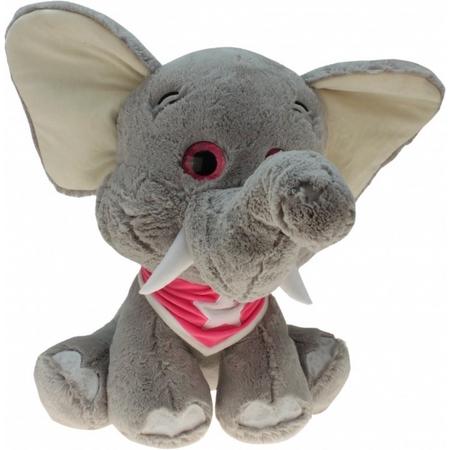 Pluche olifanten dieren knuffel Emilia 25 cm - speelgoed knuffeldier olifant