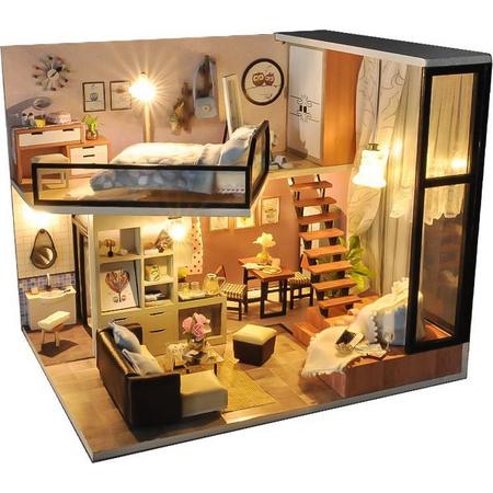 Hewec Mini DIY huis Miniatuur Bouwpakket modelbouw poppenhuis set 16