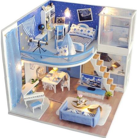Hewec Mini DIY huis Miniatuur Bouwpakket modelbouw poppenhuis set 39