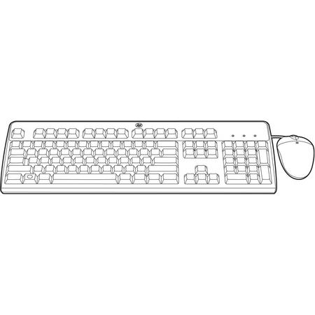 Hewlett Packard Enterprise 631348-B21 USB QWERTY Spaans Zwart toetsenbord