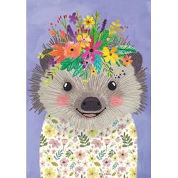 Funny Hedgehog, Floral Friends Puzzle 500 Teile
