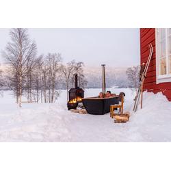 Ticra Outdoor - Zweedse Hikki Hottub - Aluminium met eikenhout - Interne houtkachel