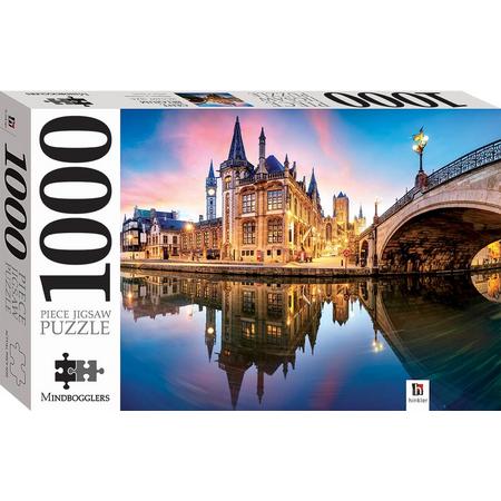 Hinkler puzzel 1000 stukjes Gent Belgie met een mooie brug