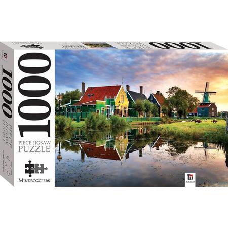 Hinkler puzzel 1000 stukjes Zaandam Holland met molen