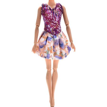 Barbie pop jurk bloemenrok