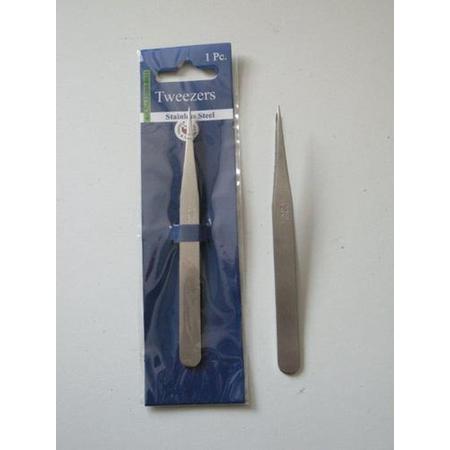 12080-8021 Tweezers, fine tipaight, stainless steel, 12,2 cm