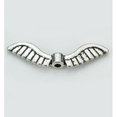 12419-1901 Angel Wings. Platinum. 5x26mm. 6pcs