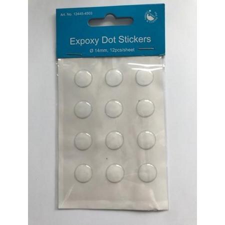 12445-4503 Epoxy DOT-stickers 14 mm 12st