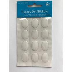 12445-4511 Epoxy DOT-stickers ovaal 25x18 mm 12 st