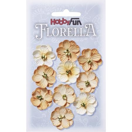 FLORELLA-Bloemen beige, 2,5cm