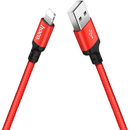 Hoco USB kabel naar Lightning rood - 2 m