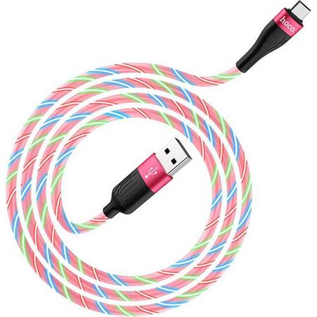 U85 Charming night USB to Type C charging data cable light streaming effect 1m current up to 2.4A.