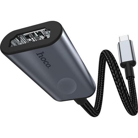 USB C naar HDMI Female Adapter - OTG - 15cm - USB-C HUB 4K - Type C to HDMI converter - Geschikt voor Monitor/Beamer/TV - Zilver