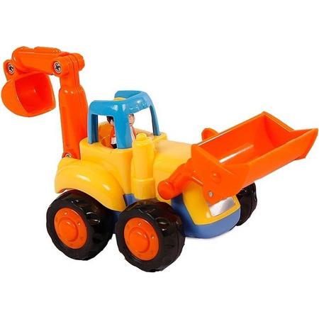 Hola Bouwvoertuig Shovel Junior 16 Cm Oranje/geel