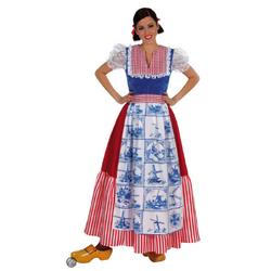Volwassenenkostuum traditioneel delfts blauwe jurk maat S