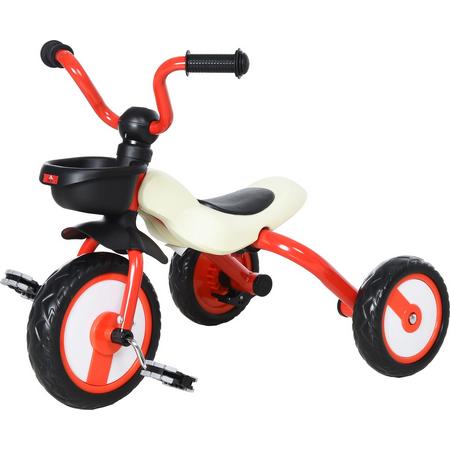 HOMCOM Kinderdriewieler driewieler kinderfiets kindervoertuig fiets inklapbaar baby rood 370-100