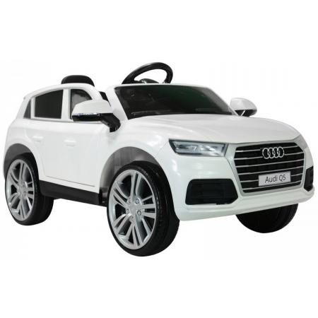 HOMCOM® - Audi Q5 - Elektrische Kinder Accu Auto 12 V met afstandsbediening – Wit – 2 snelheden – 3-7 Km/u