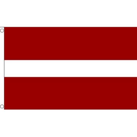 vlag Letland 90 x 150 cm polyester rood/wit