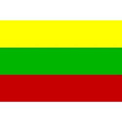 vlag Litouwen 90 x 150 cm PE geel/groen/rood