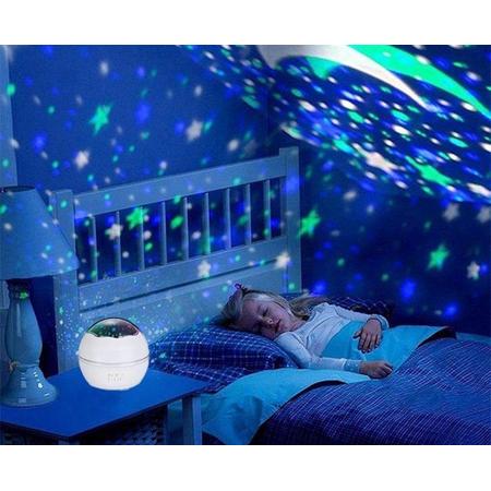 HomeTravelers - Baby sterren projector - Met Batterijen - Wit
