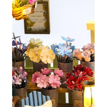 Miniatuur - Flower Leisure Time - met lijm - met stofkap
