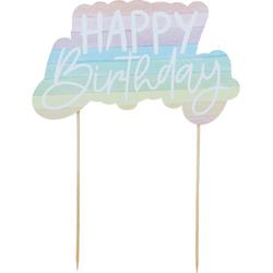 Happy Birthday - Pastel & Regenboog
