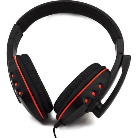 Gaming headset met microfoon - hoofdtelefoon / koptelefoon PS4 - Xbox One / Nintendo Switch / Windows / Android - zwart & rood