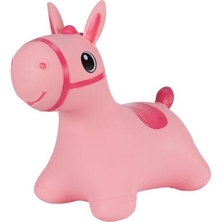 Hoppimals Rubberen Springdier Roze Paardje - een enorm en uniek springplezier