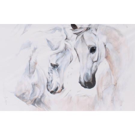 Horka Wenskaart Witte Paarden 12,5 X 18 Cm