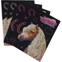 Horse Friends Kraskaarten Meisjes Karton Zwart/roze 19-delig