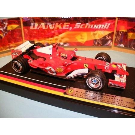 Ferrari 248 F1 M. Schumacher GP Hockenheim 2006 Danke Schumi 1:18 Hotwheels
