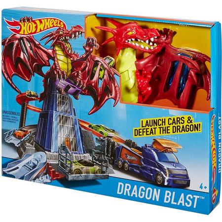 Hot Wheels Dragon Blast Speelset lanceerbaan - Sinterklaas - Kerst - Verjaardag - Kerstmis