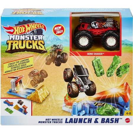 Hot Wheels Monster Trucks - Launch and Bash - Speelset