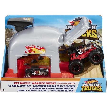 Hot Wheels Pit en Launch speelset - Track builder - Monster trucks