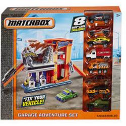 Matchbox garage met 8 autos