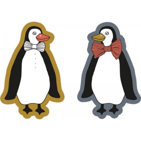 Cadeaustickers - House of Products - 24 stuks - Pinguïn - Geel - Blauw - Sluitstickers