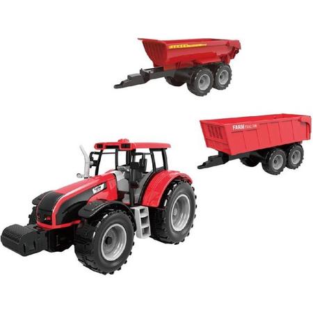 Huanzhi toys , Farm tractor set , 3 delig , blauw, rood, rood , of 3x rood